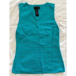 Sleeveless Teal Bandage Tank Top